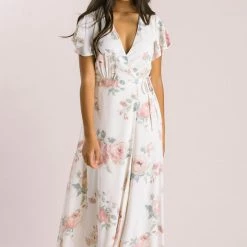 Everly Bridal Petite Charlotte Floral Wrap Maxi Dress