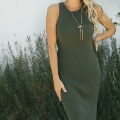 Papermoon Cassia Knit Midi Dress Maternity Friendly