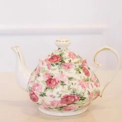 Coastline Imports Summer Rose Teapot