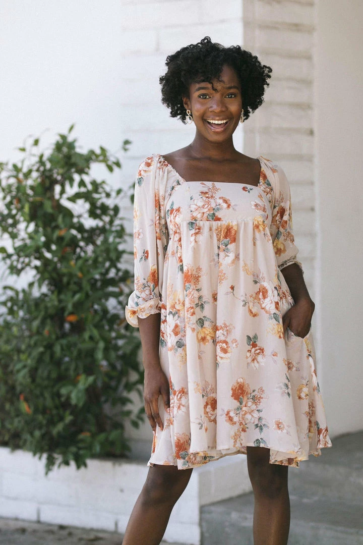 Sweet Lemon Marilyn Babydoll Mini Dress