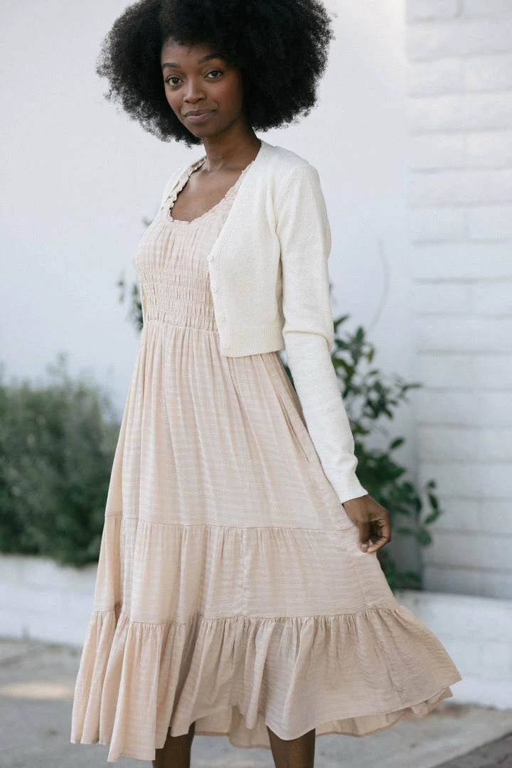 Wishlist Rita Textured Midi Dress Maternity Friendly