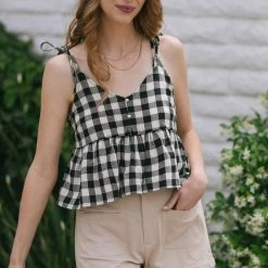 Blu Pepper Elena Tie Shoulder Top