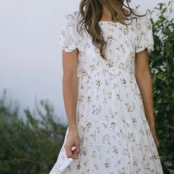 Mikarose Maternity Friendly Alice Puff Sleeve Dress