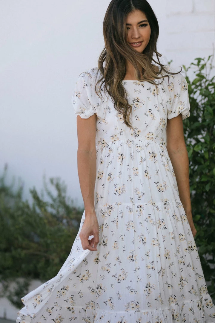 Mikarose Maternity Friendly Alice Puff Sleeve Dress