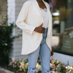Lush Micah Open Front Blazer