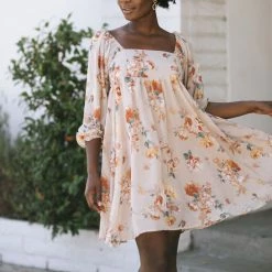 Sweet Lemon Marilyn Babydoll Mini Dress