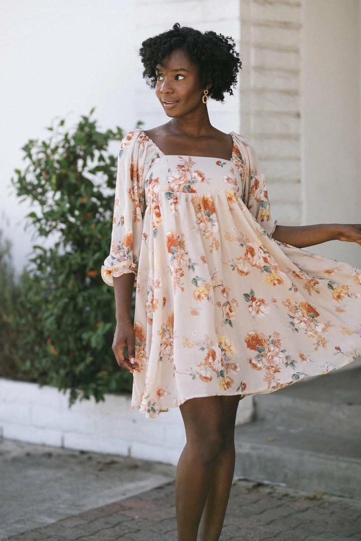 Sweet Lemon Marilyn Babydoll Mini Dress