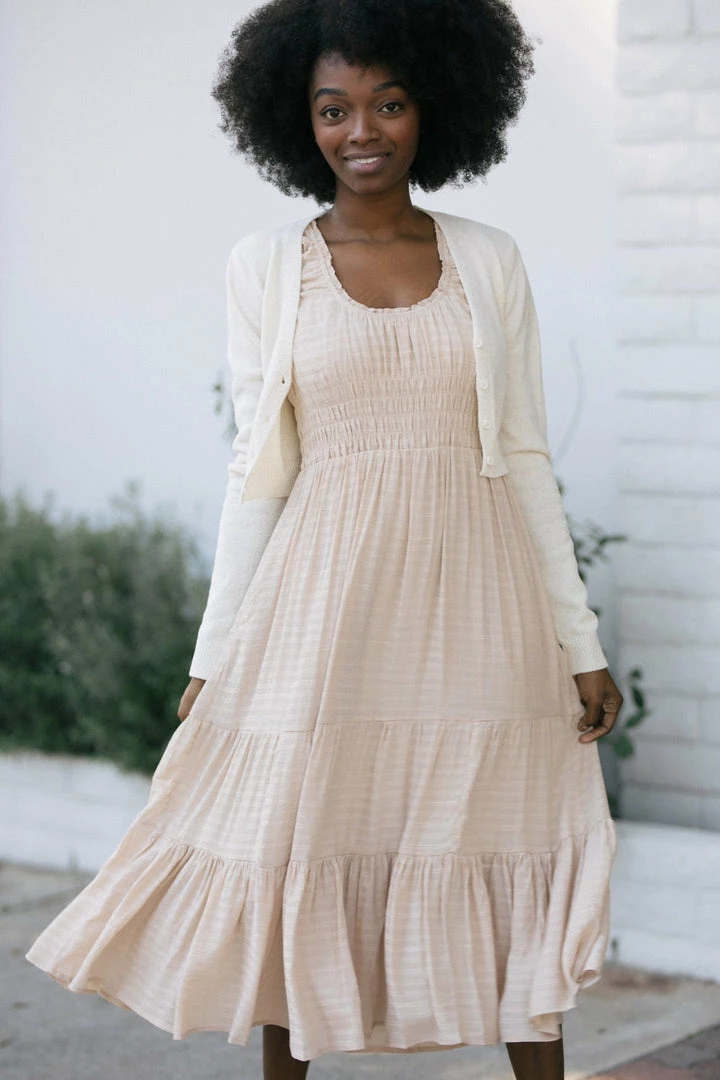 Wishlist Rita Textured Midi Dress Maternity Friendly