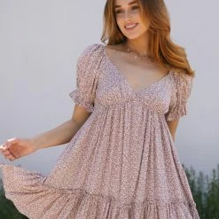 Newbury Kustom Leah V-Neck Mini Dress Clothing