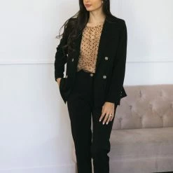 Aaron & Amber Agnes Double Breasted Blazer Work Essentials