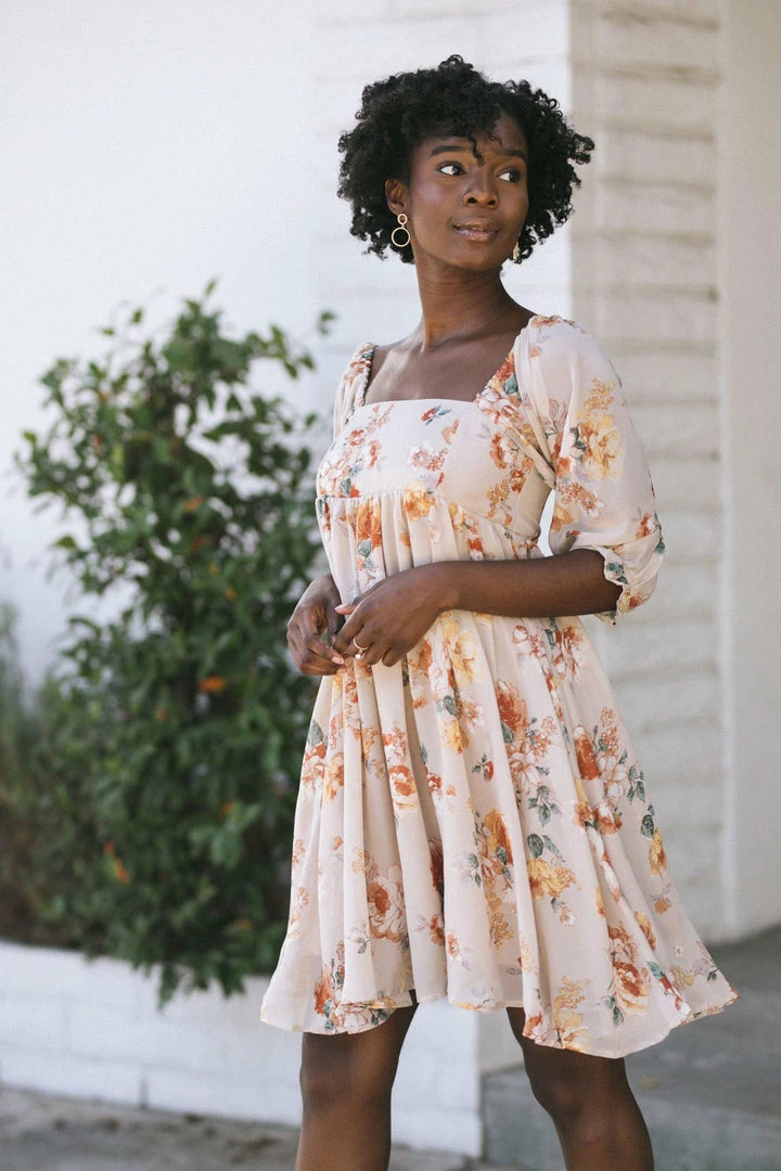 Sweet Lemon Marilyn Babydoll Mini Dress