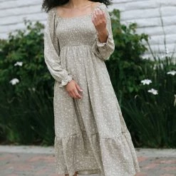 Blu Pepper Aja Smocked Midi Dress