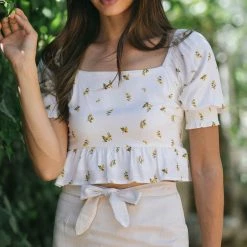 Paper Crane Annelise Puff Sleeve Top