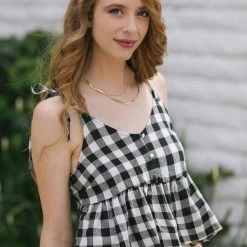 Blu Pepper Elena Tie Shoulder Top