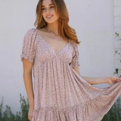 Newbury Kustom Leah V-Neck Mini Dress Clothing