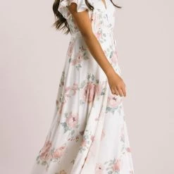 Everly Bridal Petite Charlotte Floral Wrap Maxi Dress