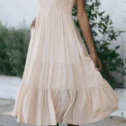 Wishlist Rita Textured Midi Dress Maternity Friendly