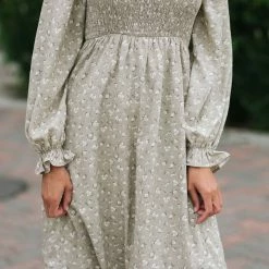 Blu Pepper Aja Smocked Midi Dress