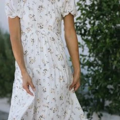 Mikarose Maternity Friendly Alice Puff Sleeve Dress