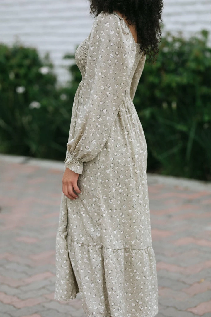 Blu Pepper Aja Smocked Midi Dress