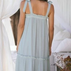 Blu Pepper Maternity Friendly Annette Tie Shoulder Dress