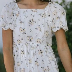 Mikarose Maternity Friendly Alice Puff Sleeve Dress