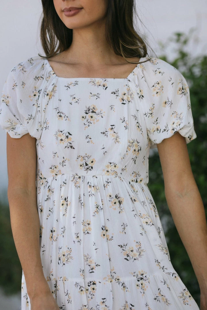 Mikarose Maternity Friendly Alice Puff Sleeve Dress