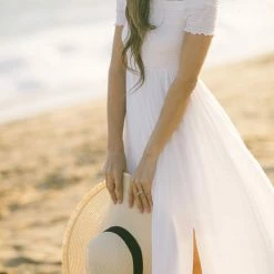 Aakaa Lucille Off Shoulder Maxi Dress