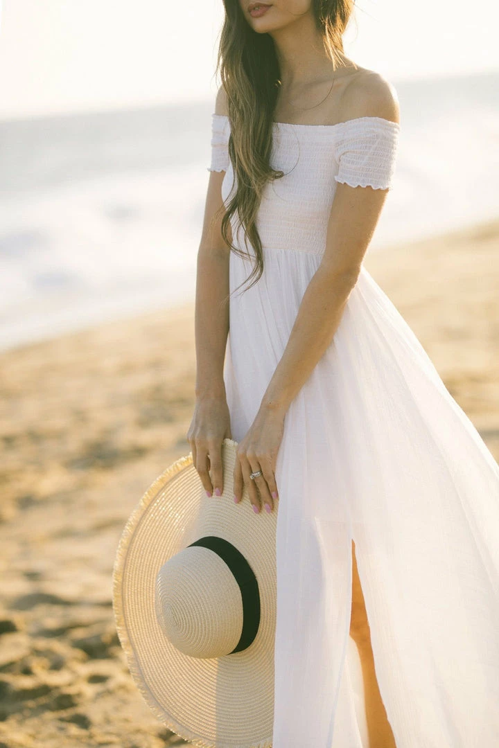 Aakaa Lucille Off Shoulder Maxi Dress