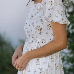 Mikarose Maternity Friendly Alice Puff Sleeve Dress