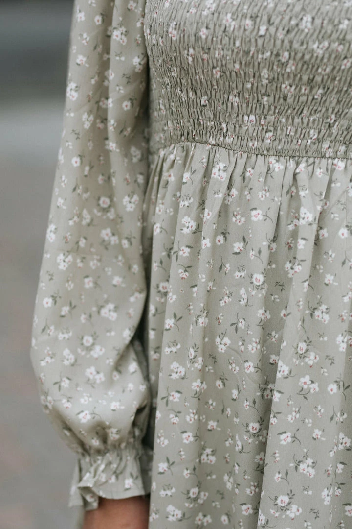 Blu Pepper Aja Smocked Midi Dress