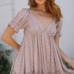 Newbury Kustom Leah V-Neck Mini Dress Clothing