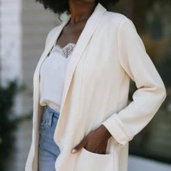 Lush Micah Open Front Blazer