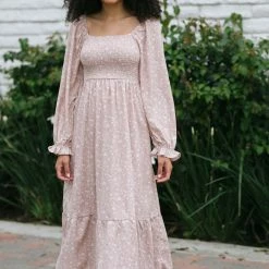 Blu Pepper Aja Smocked Midi Dress