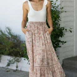 Calista Maternity Friendly Anastasia Tiered Maxi Skirt