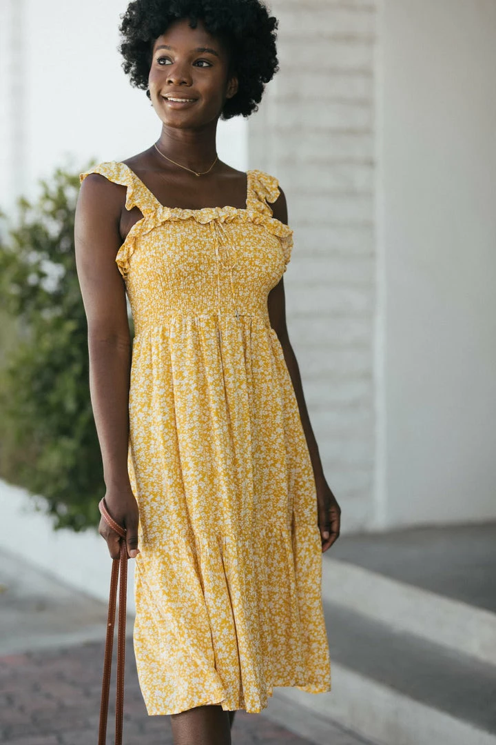 In Loom Sawyer Smocked Ruffled Dress