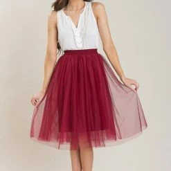 Esley Collection Eloise Tulle Midi Skirt Bridal