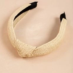 Morning Lavender Serena Knotted Straw Headband