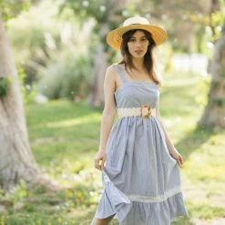 Listicle Clothing Louise Striped Midi Dress