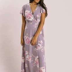 Everly Bridal Petite Charlotte Floral Wrap Maxi Dress