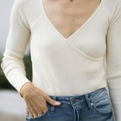 Le Lis Adler Surplice Knit Bodysuit