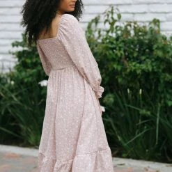 Blu Pepper Aja Smocked Midi Dress