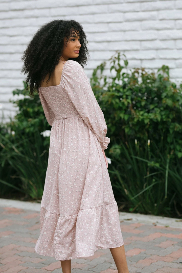 Blu Pepper Aja Smocked Midi Dress