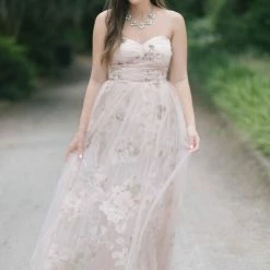 Maniju Ellen Floral Tulle Maxi Dress Bridal