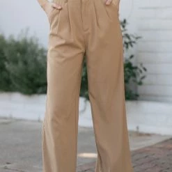 Aaron & Amber Agnes Pleated Wide Pants Work Essentials