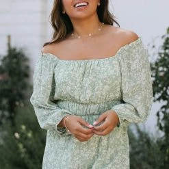 Peach Love California Clothing Alba Puff Sleeve Romper