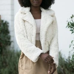 Hyfve Andrea Cropped Teddy Jacket