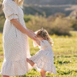 & Merci Adalyn Smocked Midi Dress