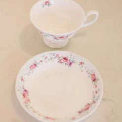 Coastline Imports Claudia Rose Cups And Saucers Kitchen