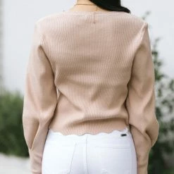 Lush Brooke Scallop Hem Sweater